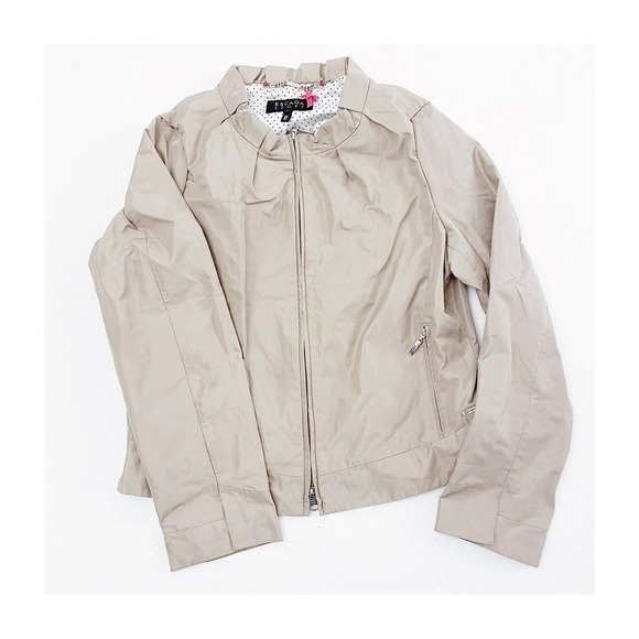 Escada Sport Khaki Lined Windbreaker Zippered Jacket SZ40 - Picture 1 of 6